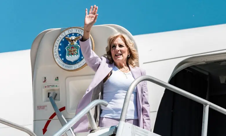 in-preparation-for-a-potential-reelection-campaign,-jill-biden-conducts-an-investing-in-america-blitz-in-four-states